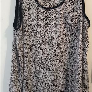 Ann Taylor Loft Scoop Neck Sleeveless Polyester Shell Tank Top with Pocket  Sz S
